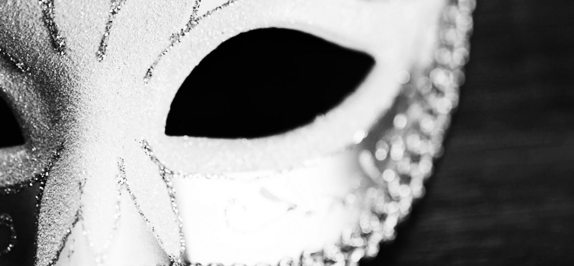 Masquerade mask isolated